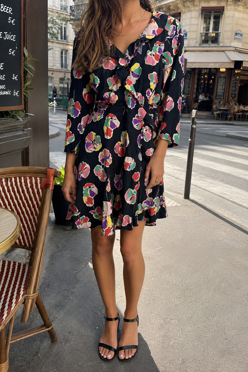 Robe portefeuille fleurie Sézane — Encore Lyon