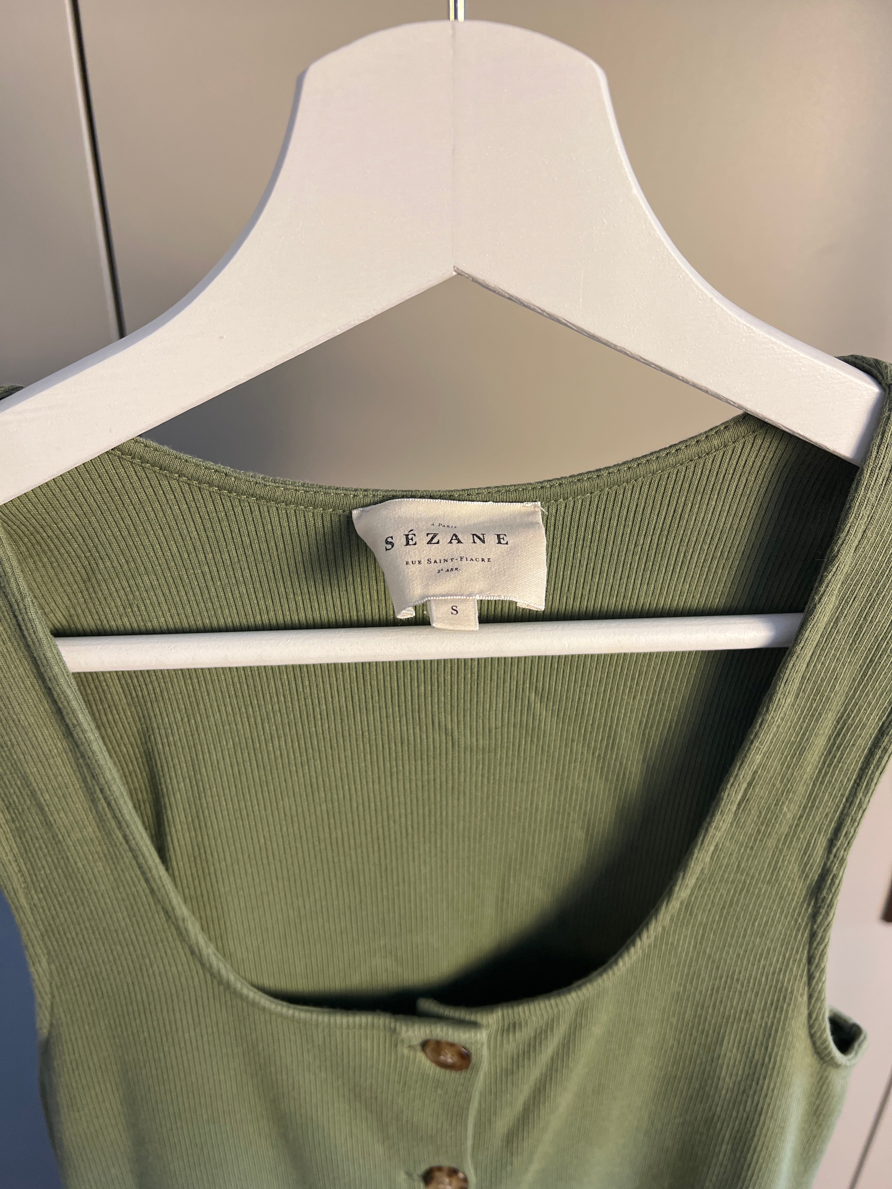 Robe Fabiola vert sauge — Encore Lyon