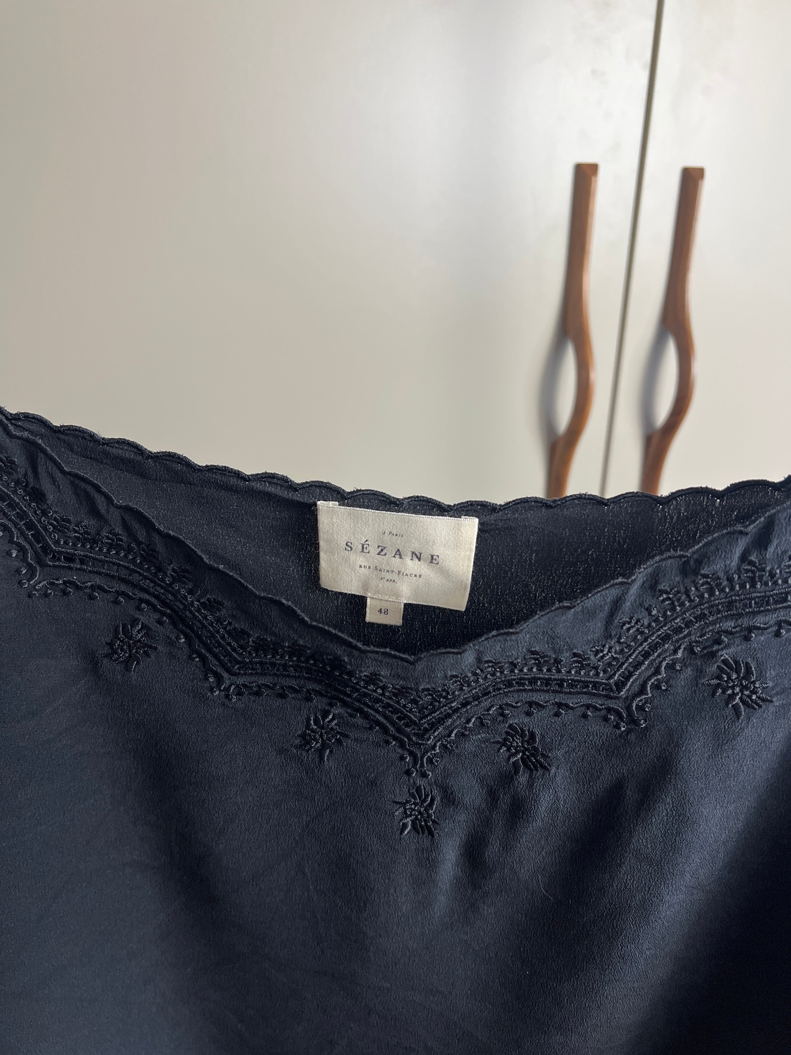 Top en soie Sézane taille 48 — Encore Lyon